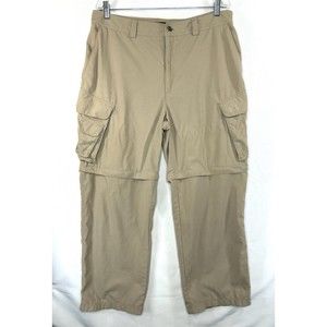 Under Armour Convertible Cargo Pants Men's 38x28.5  RipStop Hiking Tan Gorpcore